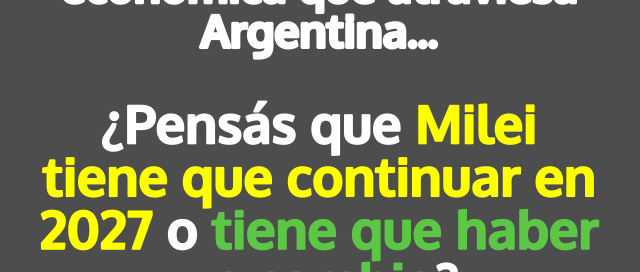 Encuesta: ¿Milei 2027?
